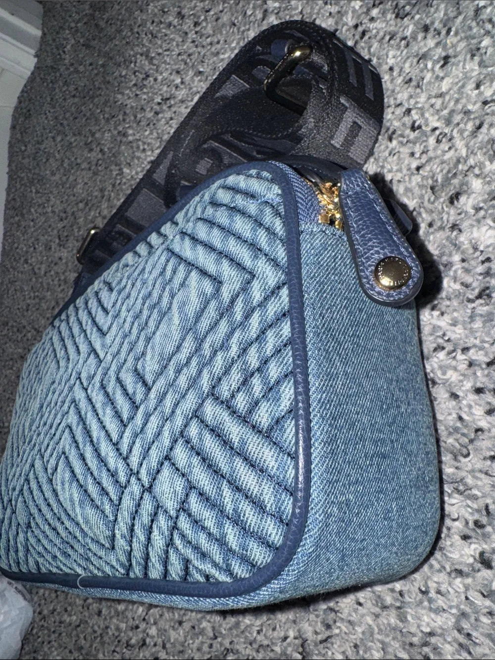 Karl Lagerfeld Denim Crossbody Camera Bag